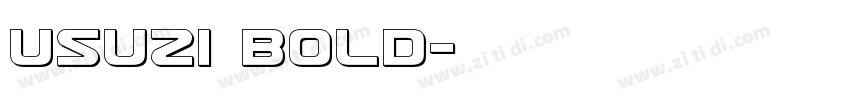 Usuzi Bold字体转换